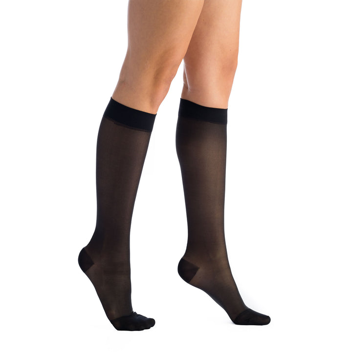 EvoNation Everyday Sheer 20-30 mmHg Knee High, Black, Alternate View