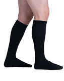 EvoNation Everyday Cotton 15-20 mmHg Compression Socks, Black, Side View