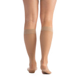 EvoNation Everyday Sheer 20-30 mmHg OPEN TOE Knee High, Nude, Back View