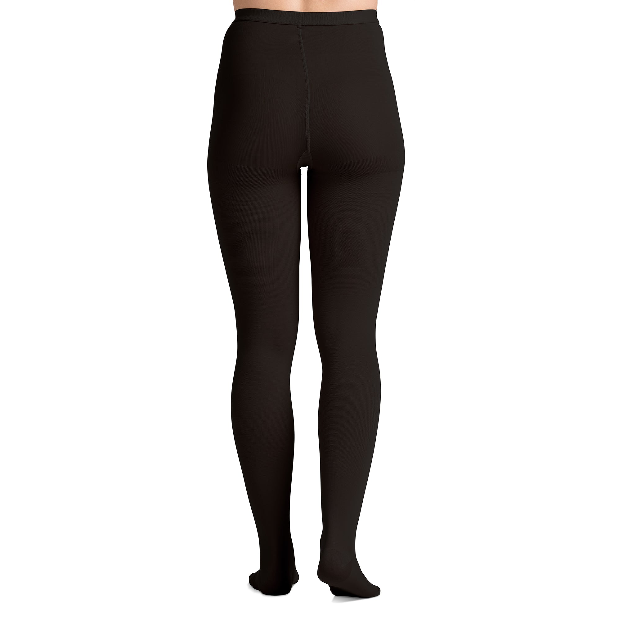 EvoNation Surgical Opaque 20-30 mmHg Pantyhose, Black, Back View