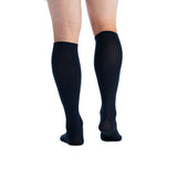 EvoNation Men's Classic Ribbed 30-40 mmHg Knee High, Navy, Back View