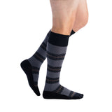 EvoNation Patterns Diamond Stripe 15-20 mmHg Knee High, Black, Alternate View