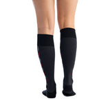 EvoNation Patterns Mini Argyle 15-20 mmHg Knee High, Black, Back View